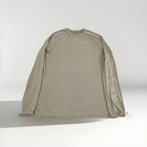 AFTCO Shirt Mens Small Green Long Sleeve Performance Fishing Sun Graphic Logo